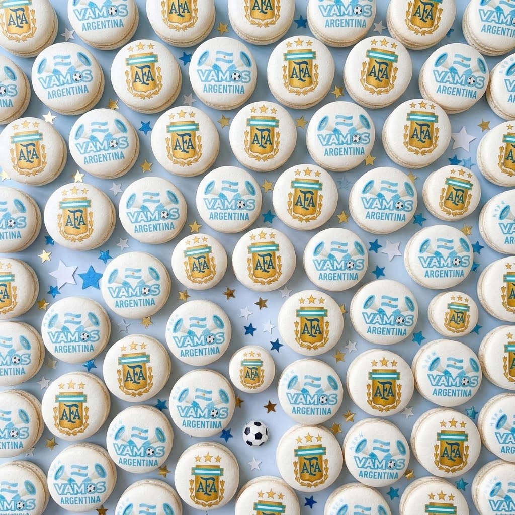 Coffee Break Mundial 2026 - Macarrones argentinos - Che Pebeta Catering